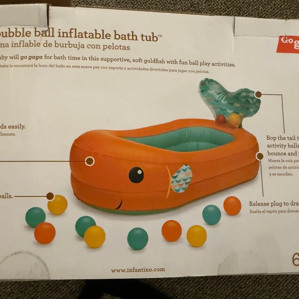 Bubble ball inflatable baby bath by infantino - Picture 2 of 3